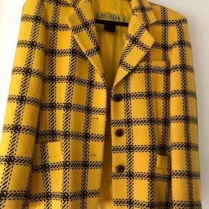 ESCADA Yellow 100% Wool Blazer-GR34/US2-Germany